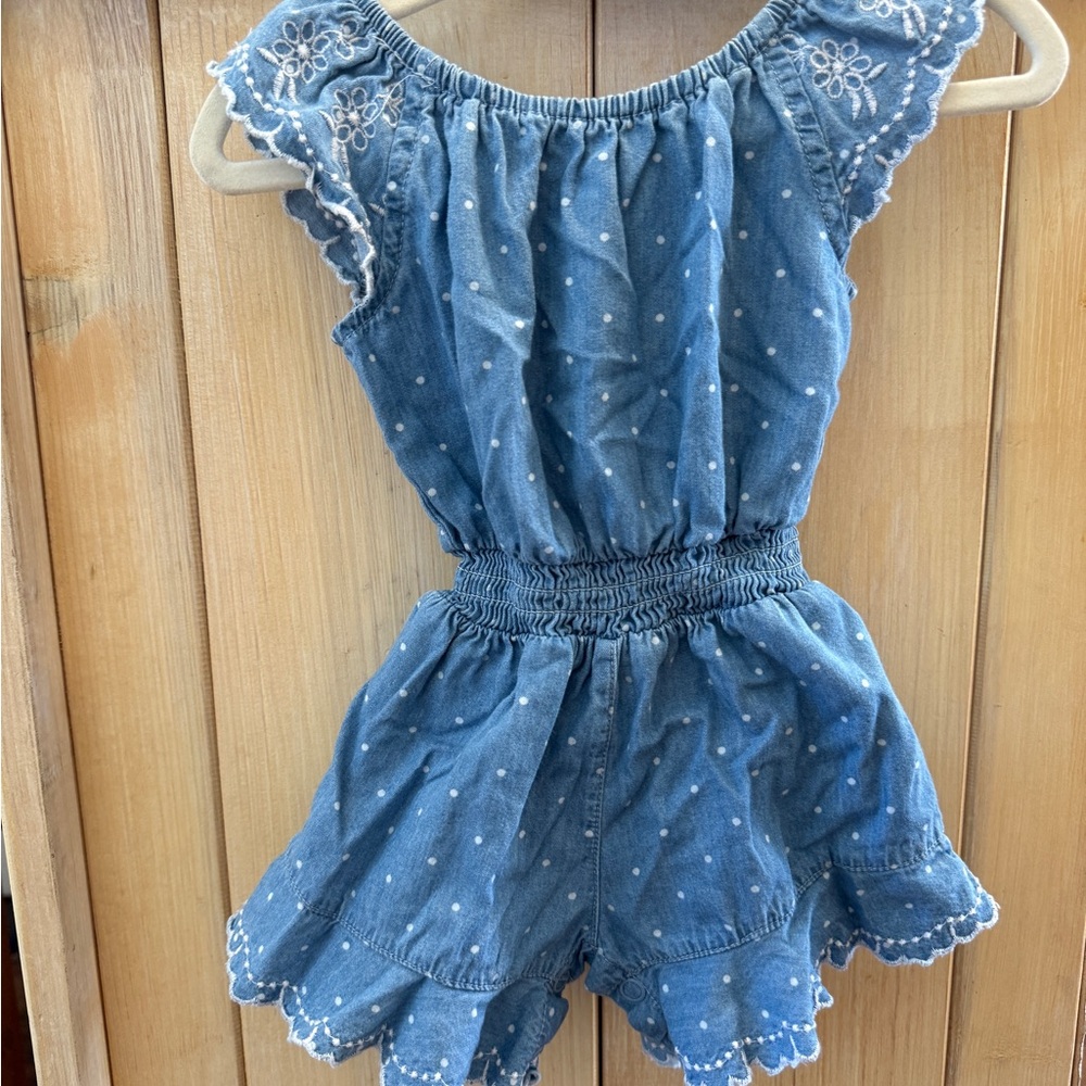 Blue Polka Dot Kids Romper
